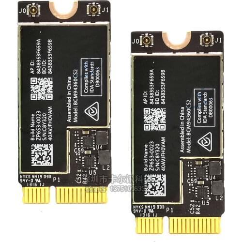 New BCM94360CS2 Wireless-AC WIFI Bluetooth 4.0 Airport 802.11ac Card For Macbook Air 11" A1465 13" A1466 2013 MD711LL/A MD760