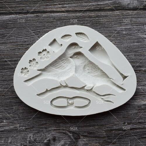 A Pair Of Bird Shapes Fondant Cake Baking Molds,Moule Silicone,Cake Decorating Tools Pastry Tools Kitchen Accessories SQ16122