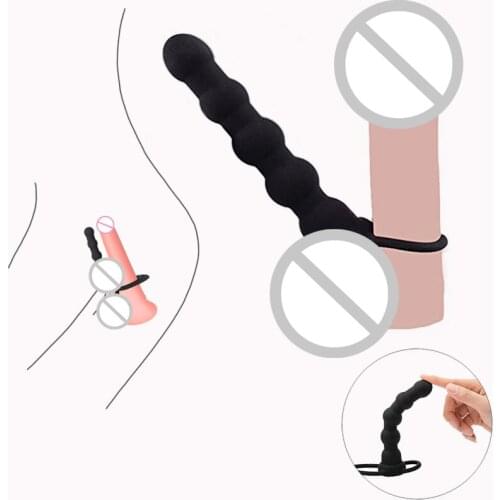 Strap On Double Penetration Penis Toy Dildo Anal Beads Butt Plug G Spot No Vibrator Intimate Adult Sex Toys For Women Men Games