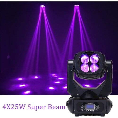 Rgbw 4X25W Led Moving Head DMX512 Beam Licht Voor Dj Disco Party Sterk Effect Lampen Outdoor verlichting