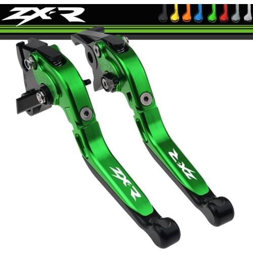 Green+Titanium CNC New Adjustable Motorcycle Brake Clutch Levers for Kawasaki ZXR400 ZXR 400 ZXR All Years