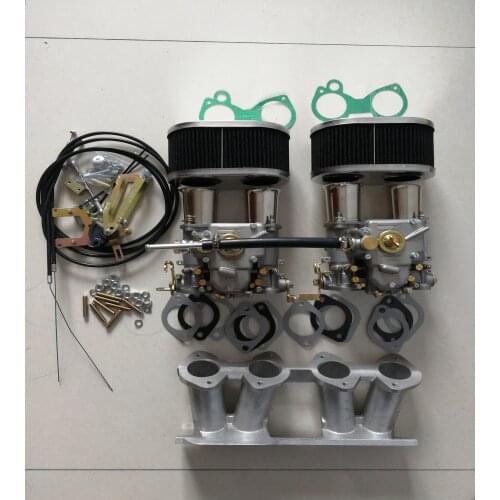 SherryBerg TWIN FAJS Dual carb 55 DCOE Replace Weber Carburetor 55DCOE carburettor kit for SAAB 99/900 intake manifold & linkage