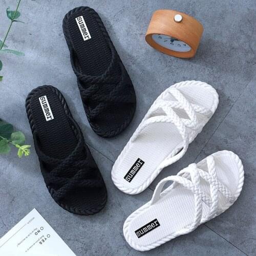 Akexiya Womens Slippers Summer Indoor Antiskid Slippers Fashionable Outdoor Sandals flat Shoes for Women 2021 Woman Sandals