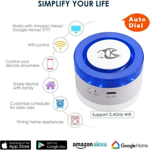 Tuya Alarm Smart Life APP Remote Control WiFi Sound and Light Smart Alarm Home Security System Host and Sensor Door Sensor Use