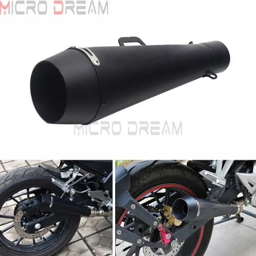 Black ATV Scooter 38mm-51mm Universal Exhaust Muffler Pipe Motocross Dirt Bike Silencer For M4 For Honda Yamaha Kawasaki Custom