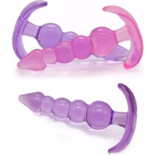 Jelly Anal Plug Butt Plug Anal Beads G-spot Prostate Massager Silicone Adult Dildo Erotic Sex Toys For Woman Men Silicone Sex