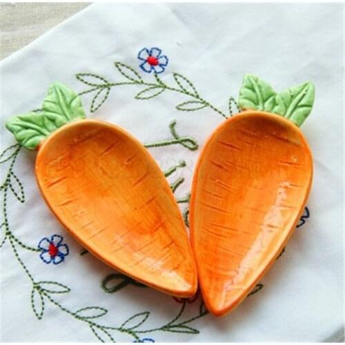 1pcs Cute Cartoon Radish Dish Flatware Fruits Rice Salad Pottery Ceramic Tableware Dinner Creative Lovely Hand Painted