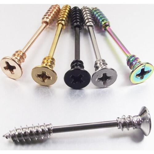 2 pieces 14G 16mm Sexy Mamilo Rings Screw Nipple Ring Barbell Body Piercing Jewelry Love Nipple Bar ring Women Gift