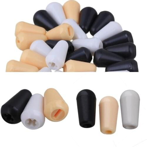 30PCS Black/ White/ Cream Electric guitar 3 /5 way Toggle switch knob tip cap