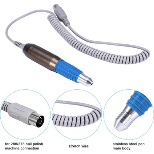 35000rpm Electric Nail Art Drill Pen Handle File Polish Grind Machine Handpiece Manicure Pedicure Tool Nail Art Accessories