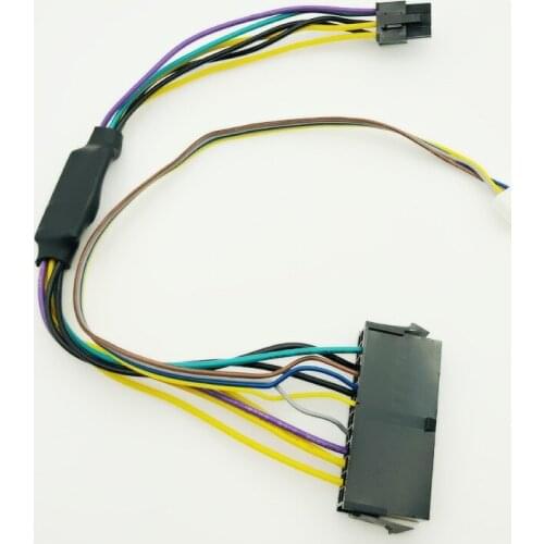 50PCS 24Pin ATX Power Supply Cable To 2Port 6Pin Connector Motherboard Adapter Cord For HP Elite 8100 8200 8300 800G1 30CM 18AWG