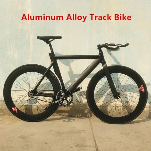 700C 52cm Frame Muscular Aluminum Alloy Fixed Gear Bike Track Bicycle With 70mm Wheel Rim V Brake