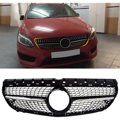Car Accessories Front Grille Middle Net Grills Assembly Frame Cover Exterior Parts For Mercedes-Benz B-Class W246 2012-2018