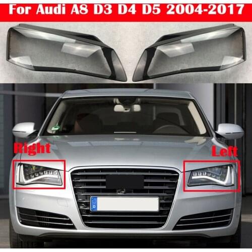 Auto Headlamp Case For Audi A8 D3 D4 D5 2004-2017 Car Front Headlight Cover Glass Lamp Shell Lens Glass Caps Light Lampshade