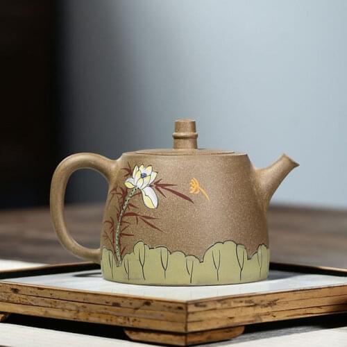 420ml Authentic Yixing Purple Clay Teapots Raw Ore Section Mud Filter Tea Pot Zisha Beauty Kettle Customized Tea Set Supplies