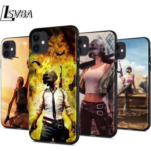 Game PUBG Anti-fall Silicone Phone Case For iPhone 2020 11 Pro XS Max XR X 8 7 6 6S Plus 5 Black Cover