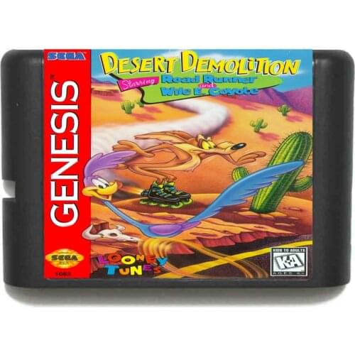 Desert Demolition 16 bit MD Game Card For Sega Mega Drive For Genesis