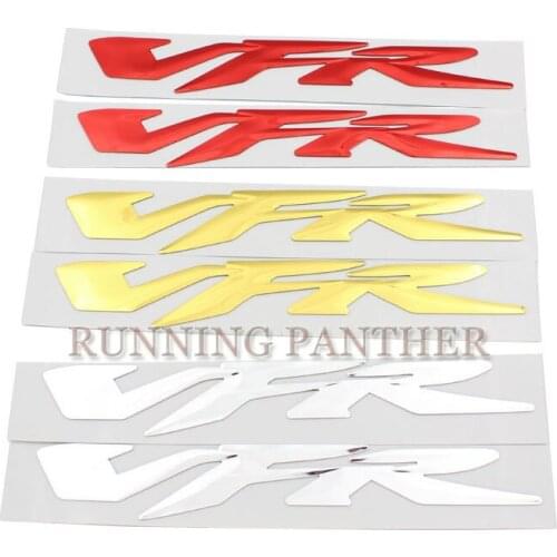 Chrome / red / gold motorcycle stickers VFR LOGO case for HONDA VFR400 VFR800 VFR1200 (VFR) Badge