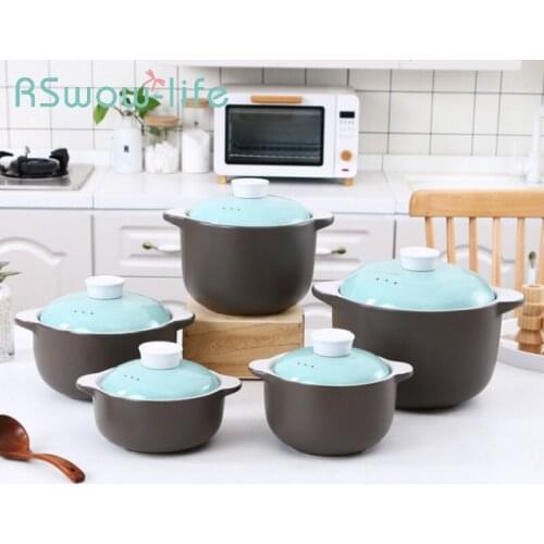 Ceramic Pot Household Health Ceramic Stock Pot Gas High Temperature Resistant Multi-purpose Casserole Stone Pot For Kitchen