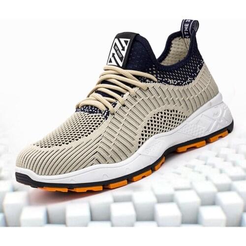 Mesh Men Shoes Breathable Mens Sneakers Trendy Lace-Up Lightweight Tricolor Man Tenis Shoe Zapatillas Hombre Men Vulcanize Shoes