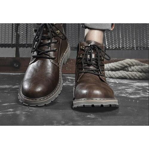 Casual Sports Shoes Shoes Men High Top Casual Man Fashion Flat Leather For Mens Sneakers Causal Hightop Mens 2020 Sneaker