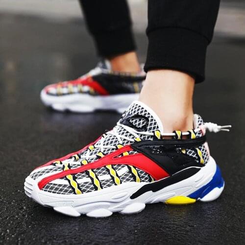 Summer Non Slip Chunky Male Sneakers 2020 Mens Sports Shoes Sport Men Running Gray Athletic Walking Runners Footwear GMD-0893