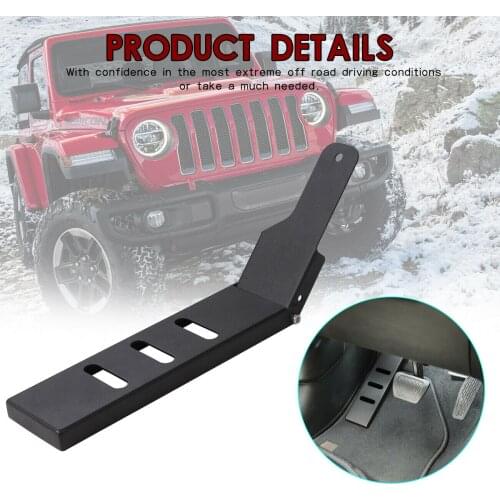 Left Foot Rest Pedal Aluminium Alloy Foot Pegs Kick Panel Fit for Jeep Wrangler JL B