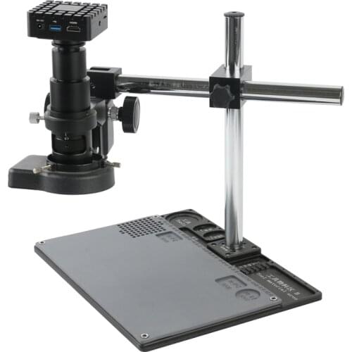 4K UHD 1080P HDMI Industrial TF Storage 160X 320X Zoom Lens Video Microscope Camera For Phone PCB CPU Soldering Inspection