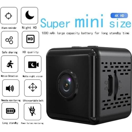 Mini IP WIFI Camera HD 1080P/4K Sensor With 1000mAh Battery Night Motion DVR Micro Camera Sport DV Video Small Camera Cam 128G