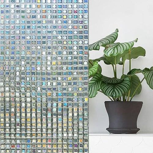 Window Film Sticker No Glue Self-Adhesive 3D Static Decorative Privacy Vinyl Frosted Anti UV Stained Glass Home Decoration Ship