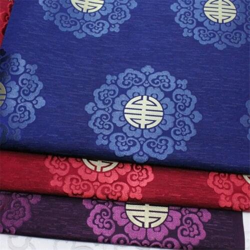 NCF632 Chinese Traditional Silk Brocade Fabric Womens Cheongsam Mans Clothing Home Textiles Decoration Fabrics DIY Fabrics