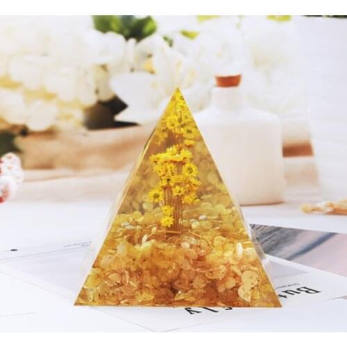 New 15CM Super Large Pyramid Silicone Resin Mold Mould Resin Craft Jewelry Crystal Mold With Plastic Frame Making Tools