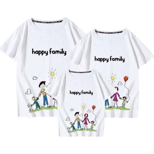 New Dad Mom Baby T-Shirt Clothing for Family Matching Outfits Clothes Mother Daughter Father Son Look Mommy and Me Shirt