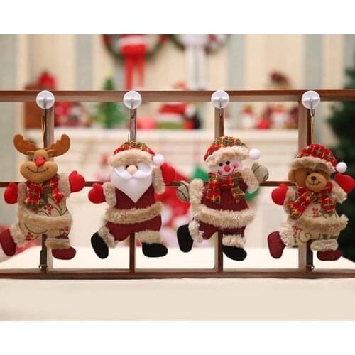 2021 Happy New Year Christmas Ornaments DIY Xmas Gift Santa Claus Snowman Tree Pendant Doll Hang Decorations for Home Noel Natal