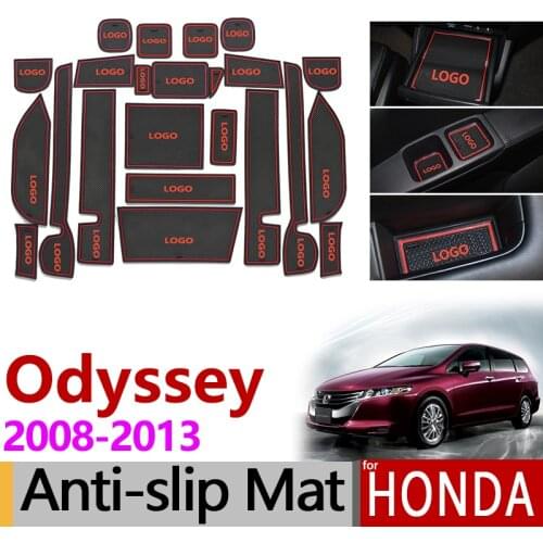 Anti-Slip Gate Slot Mat Rubber Coaster for Honda Odyssey Jepan JDM Model 2009 2010 2011 2012 2013 RB3 RB4 Accessories Stickers