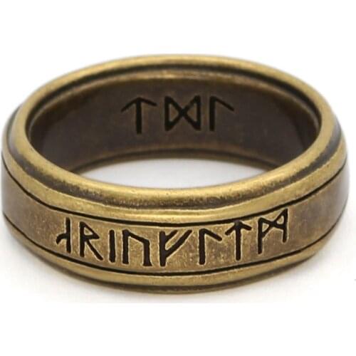 Nordic viking Stainless Steel rune rings with valknut gift bag