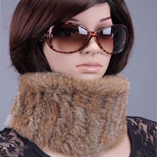 Rabbit Fur muffler scarf pullover womens autumn and winter thermal rex rabbit hair scarf false collar luxury