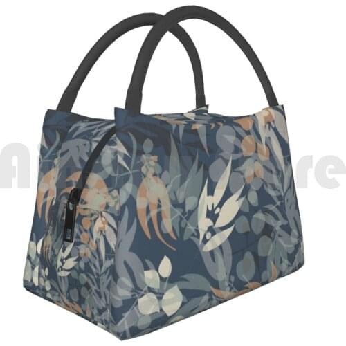 Cooler Lunch Bag Picnic Bag Aussie Bush Cyanotype Dawn Australia Aussie Native Aussie Native Bush Cyanotype Gum