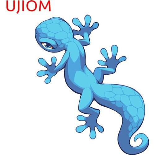 UJIOM Blue Gecko Home Decoration Living Room Decor Wall Stickers Moisture Proof Funny Bathroom Toilet Decor Poster Decals