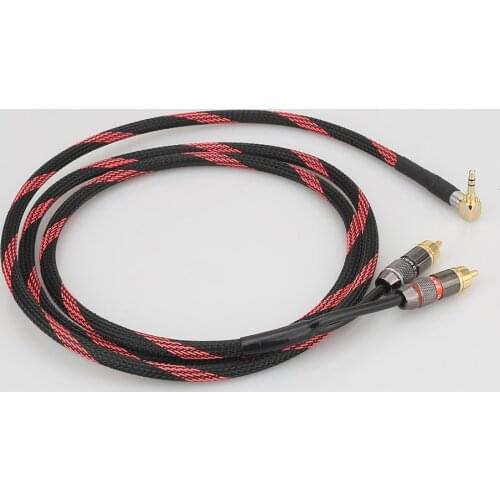 High Quality hifi rca cable Audio signal wire JACK plug 3.5mm one to two RCA Interface hifi amp audio