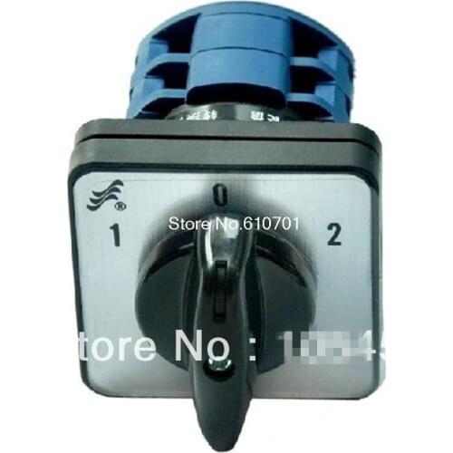 1) LW26-20/D0414.2 Rotary Switch 48*48*43mm Cam Changeover Switch 20A Dual Power 3 Lock 8 Terminal