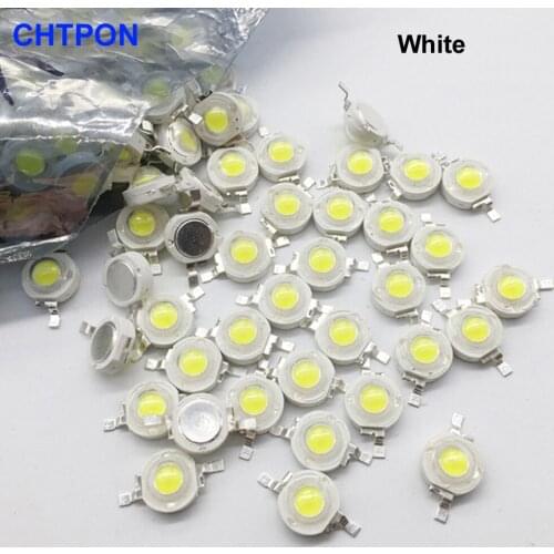 100pcs a Lot 1W 3W CREE 1W High Power LED Light-Emitting Diode LEDs Chip SMD Spot Light Down light Diode Lamp Bulb For DIY RGB