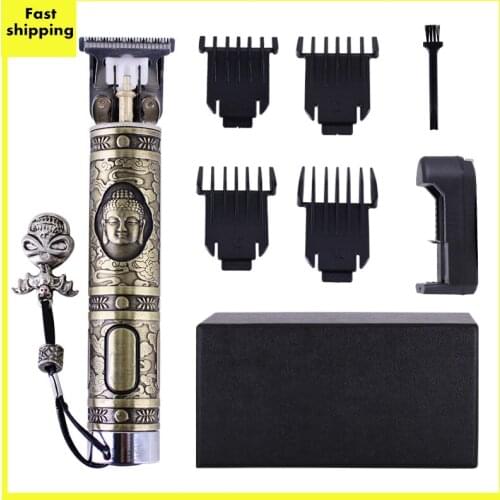 2020 Close-cutting Digital Hair Trimmer Rechargeable Electric Hair Clipper barbershop Cordless t-blade baldheaded outliner men