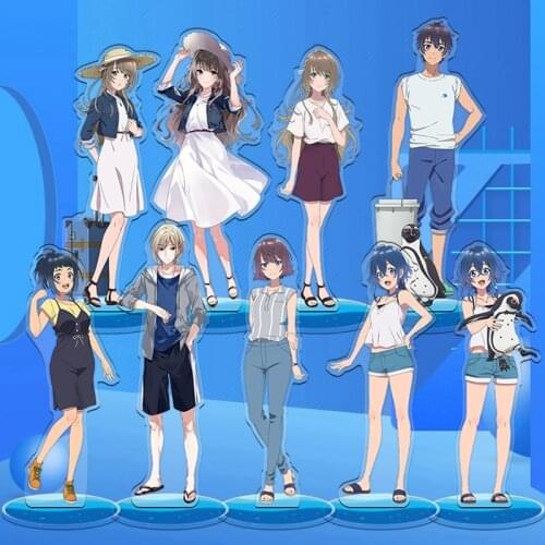 Anime Shiroi Suna No Aquatope Misakino Kukuru Acrylic Stand Figure Model Plate Display Tabletop Decor Cosplay Q Version Cartoon