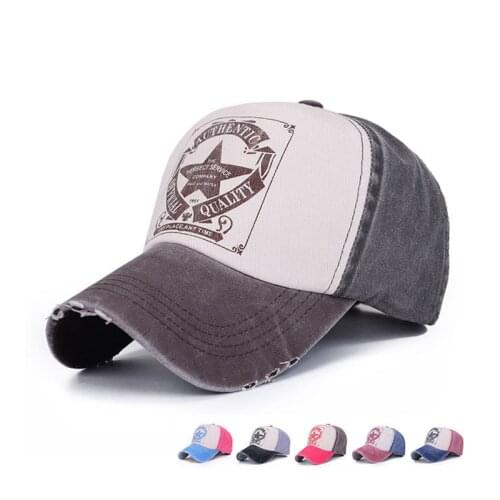 Outdoor Spring Summer Cotton Cap Five Star Letter Baseball Cap Hip Hop Fitted Cap Men Women Hats Casual Multicolor