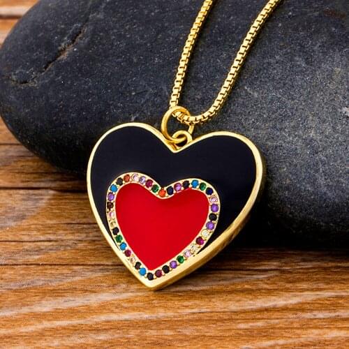 Hot Sale Romantic Special Double Heart Link Chain CZ Choker Necklace For Women And Girls Wedding Engagement Accessories Jewelry