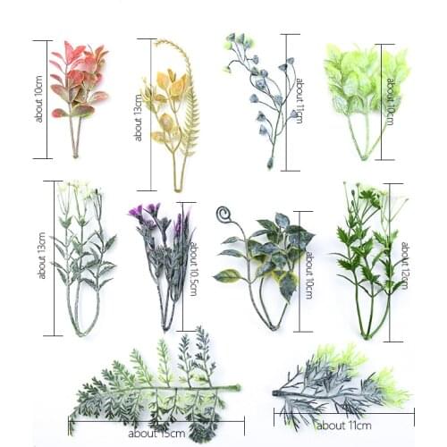 20pcs Artificial Plants Wholesale Home Decor Accessories Fake Plastic Flowers for Scrapbooking Christmas Handmade Crafts Wedding