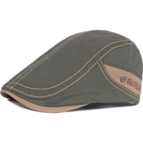 Cotton Spring Summer Fashion Joker Letter Newsboy Caps Flat Peaked Cap Men and Women Painter Beret Hats 81