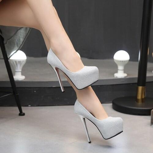 Classic Women Pumps PU shiny sexy High Heels Shoes Fashion Office Shoes Stiletto Party Shoes Female Comfort Women Heels sandals