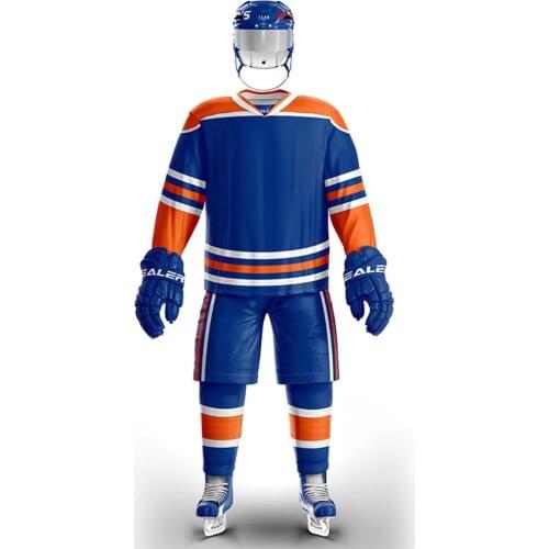 Cool hockey blank ice hockey jerseys in stock Royal Blue